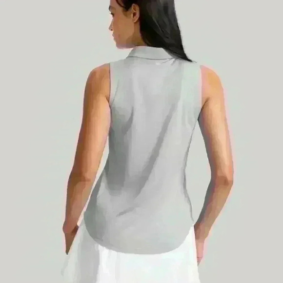 Womens Golf Shirt Sleeveless Zip Up Polo Shirts for Women Collared Lightweight - Picture 3 of 7